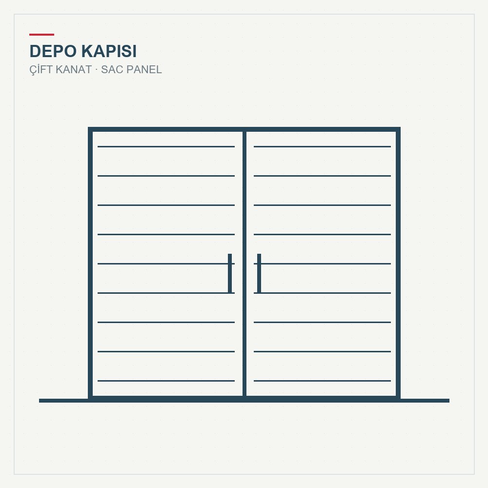 Depo ve Atölye Kapısı (Çift Kanat)