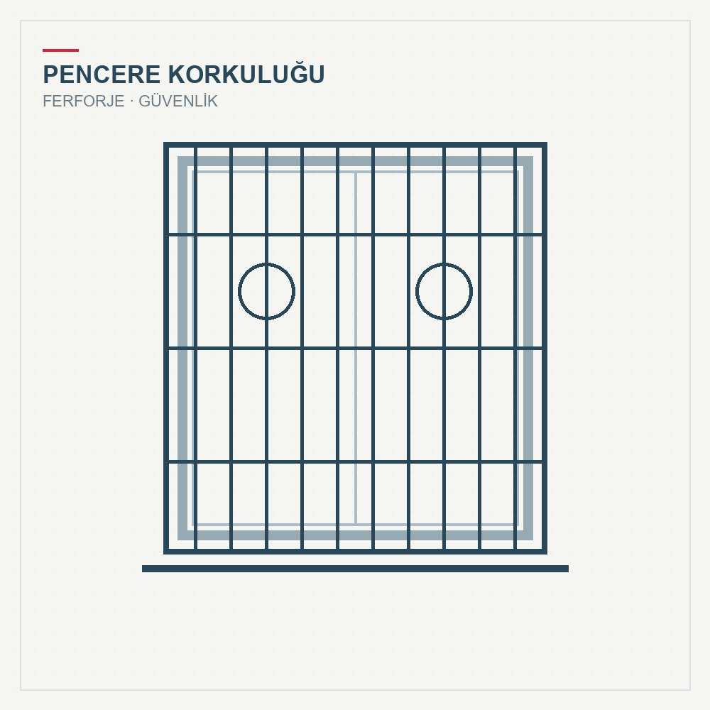 Ferforje Pencere Korkuluğu