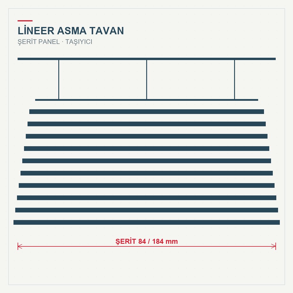 Lineer (Şerit) Metal Asma Tavan
