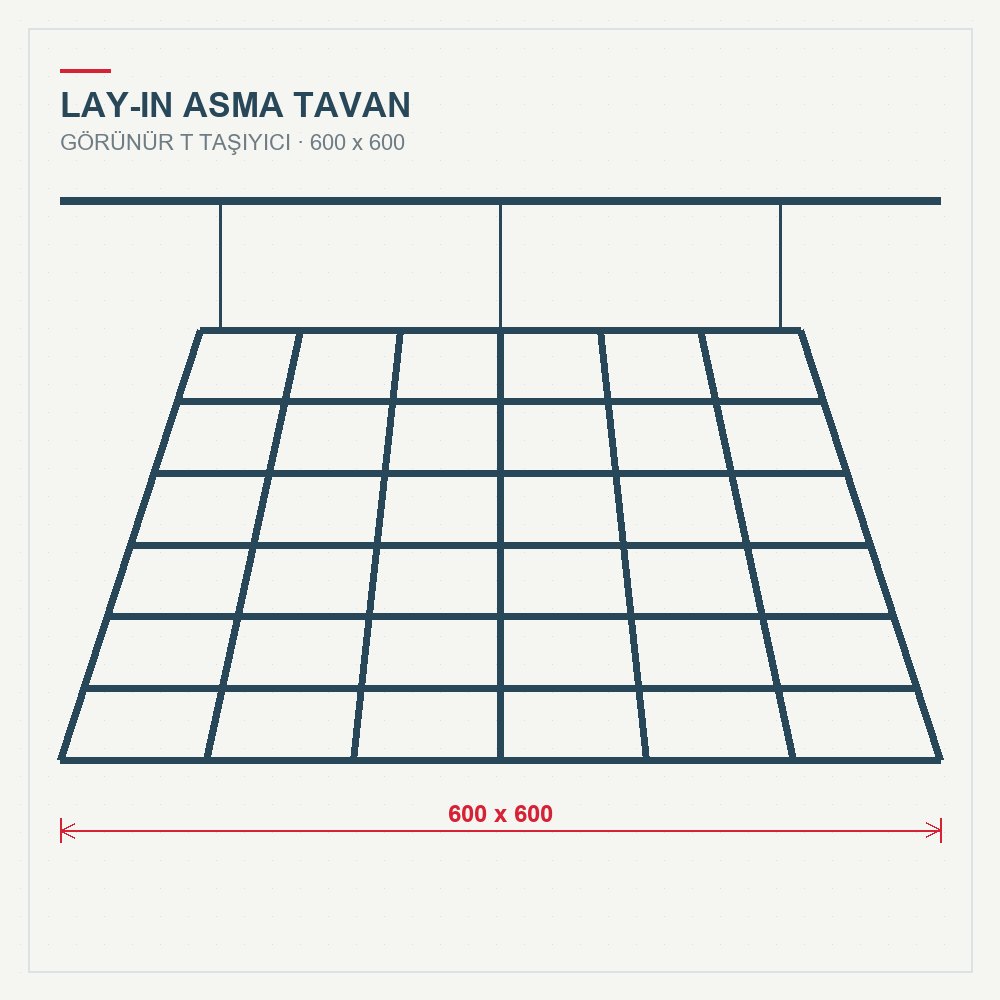 Metal Lay-in Asma Tavan 60x60