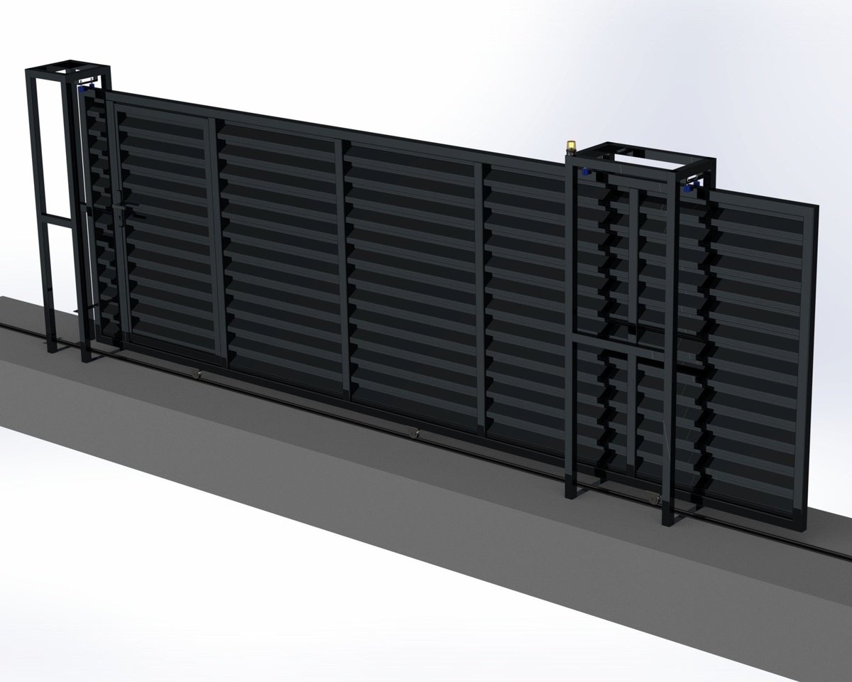Raylı Sürgülü Otomatik Garaj ve Bahçe Kapısı (5,5 x 1,8 m)